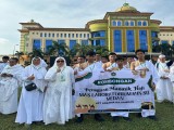 Perkuat Pembelajaran Keagamaan, MA Laboratorium UIN SU Gelar Praktik Manasik Haji di Asrama Haji Medan